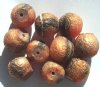 10 21mm Round Dimpled Copper Black Resin